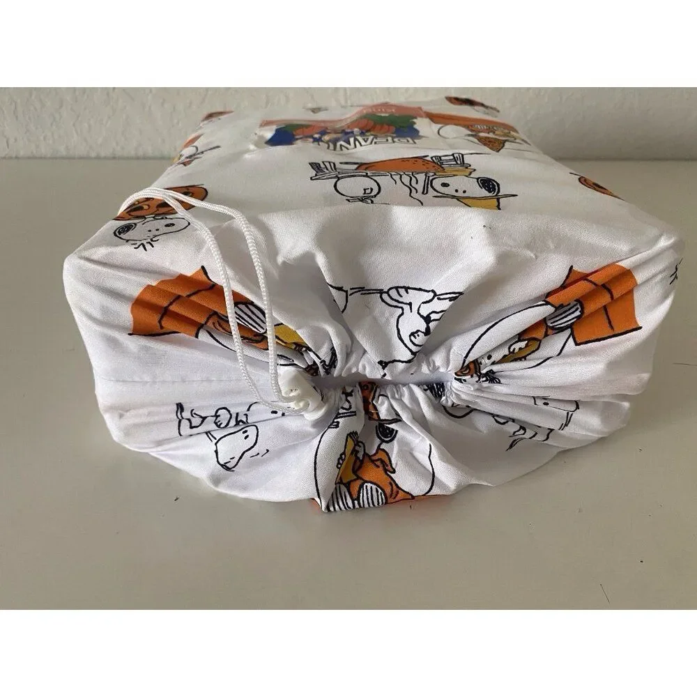 Peanuts Snoopy Woodstock Halloween KING‎ Size Sheet Set Witch Ghost Pumpkin NEW